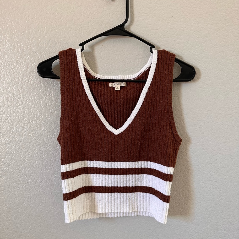 la hearts sweater vest